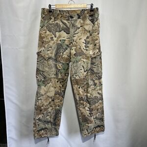 VTG  Walls ADVANTAGE Camo Double Knee Cargo Pants Made in USA SMALL 32X29 See**